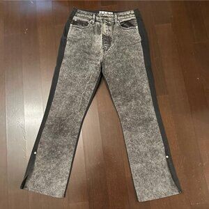 Proenza Schouler PWSL Acid Wash + Black Colorblock flare jeans size 30
